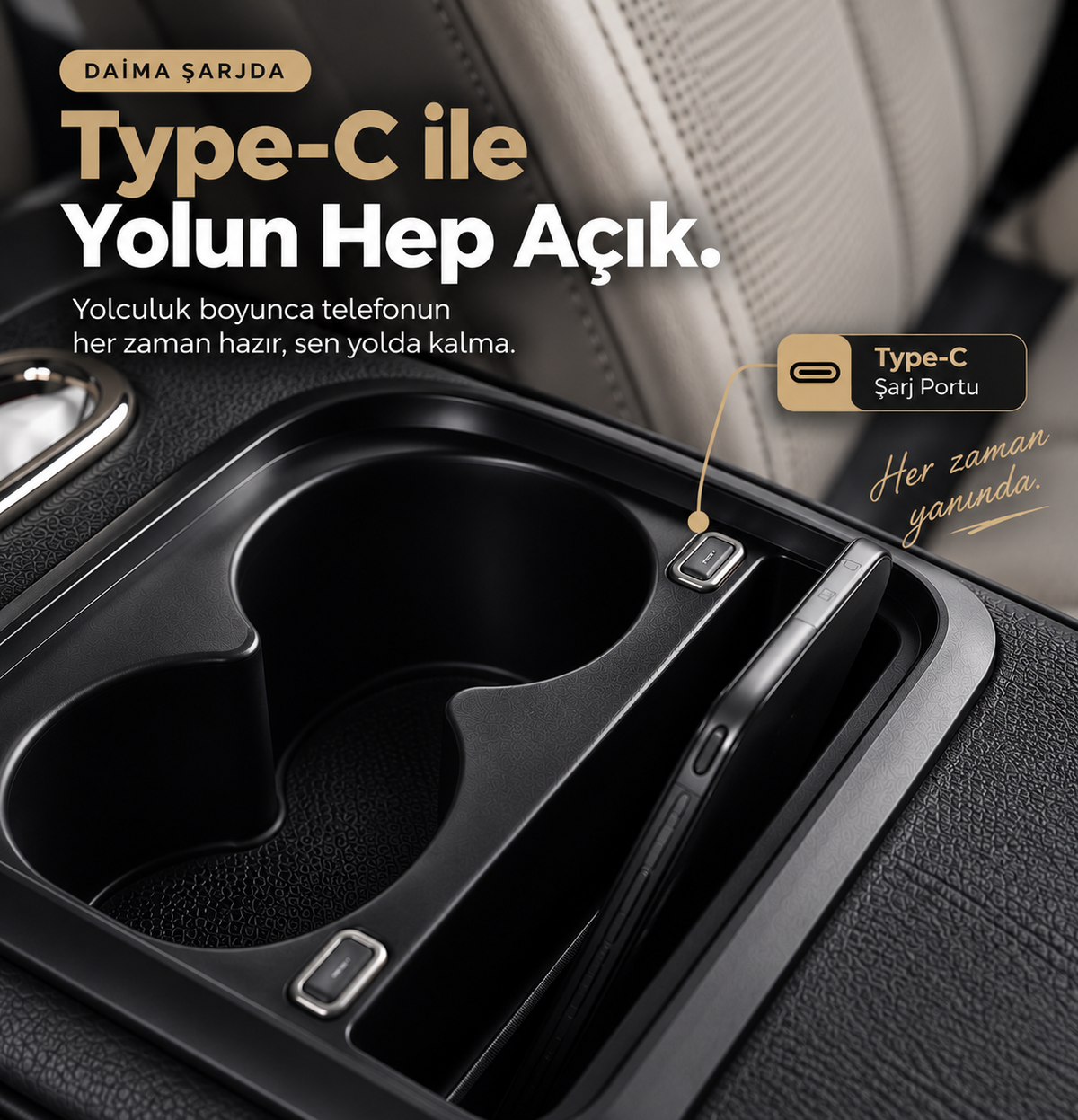 Oto Organizer - Premium Kolçak Üstü