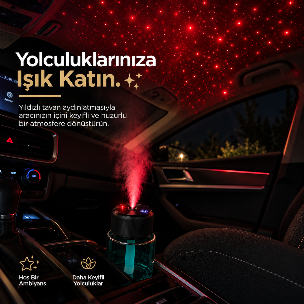 Oto Organizer - Araç İçi Buharlı Koku Cihazı